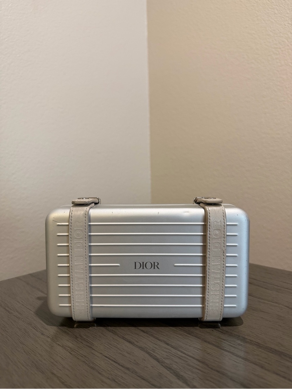 Dior x Rimowa Silver Aluminum Crossbody Case Bag